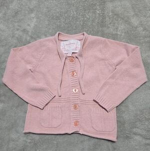 OshKosh B'gosh Peach Colored Knit Cardigan Sweater Girls Size 5